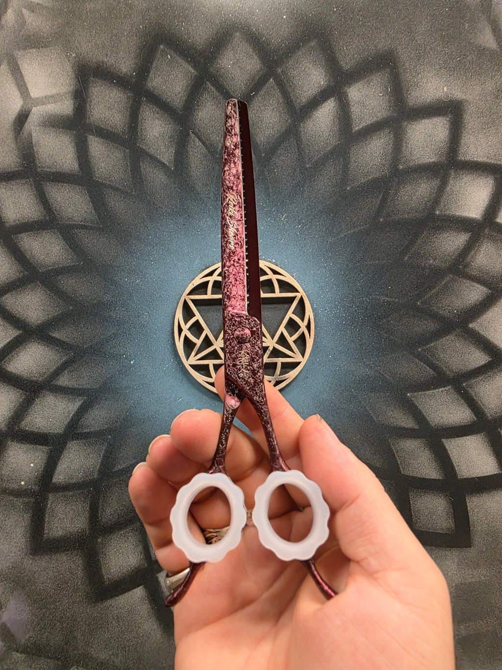 Reiki Shears - Pastel Poodle Curved Chunker Limited Edition - Reiki Shears