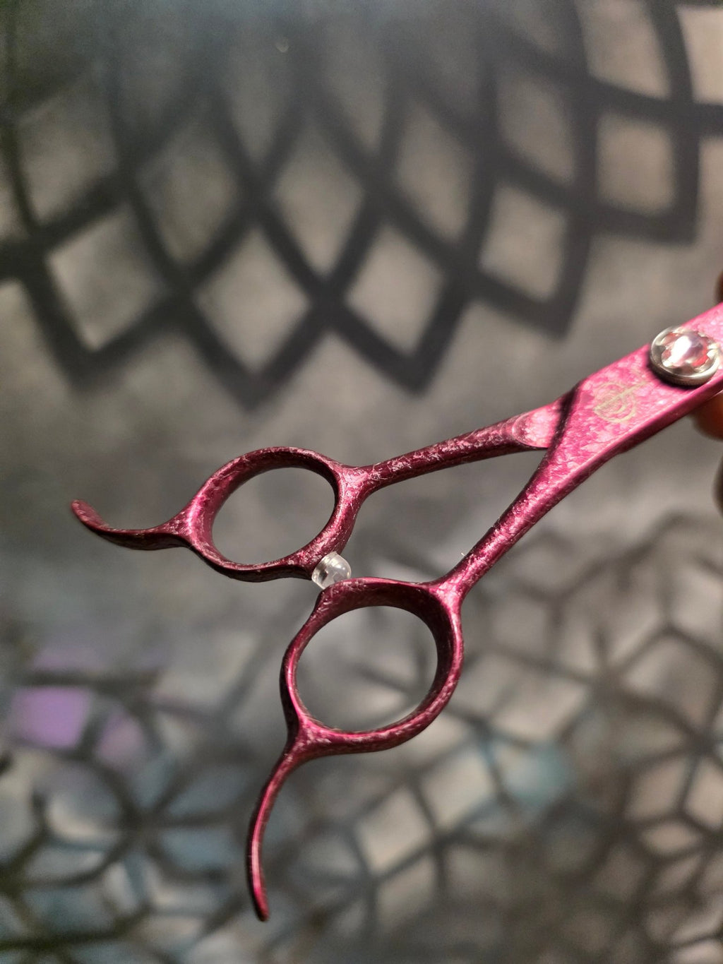 Reiki Shears - Pink Unicorn Reversed Curved Chunker - Reiki Shears