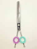 Reiki Shears - Southpaw Curved Blender - Cat The Dog Groomer Signature Collection - Reiki Shears