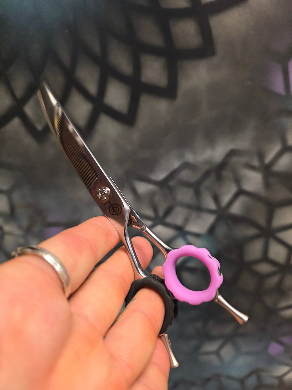 Left-Handed Curved Thinner - Southpaw Curved Thinner - Cat The Dog Groomer Signature Collection - Reiki Shears