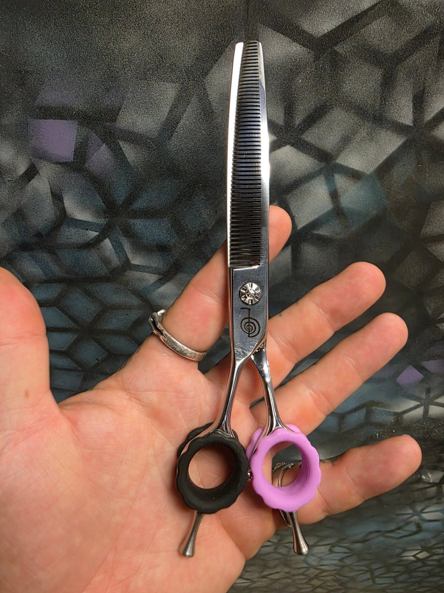 Left-Handed Curved Thinner - Southpaw Curved Thinner - Cat The Dog Groomer Signature Collection - Reiki Shears